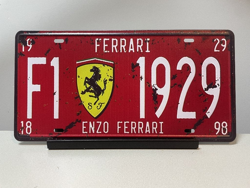 Ferrari metalen reclamebord (Old Look), Verzamelen, Ophalen of Verzenden, Nieuw, Auto's