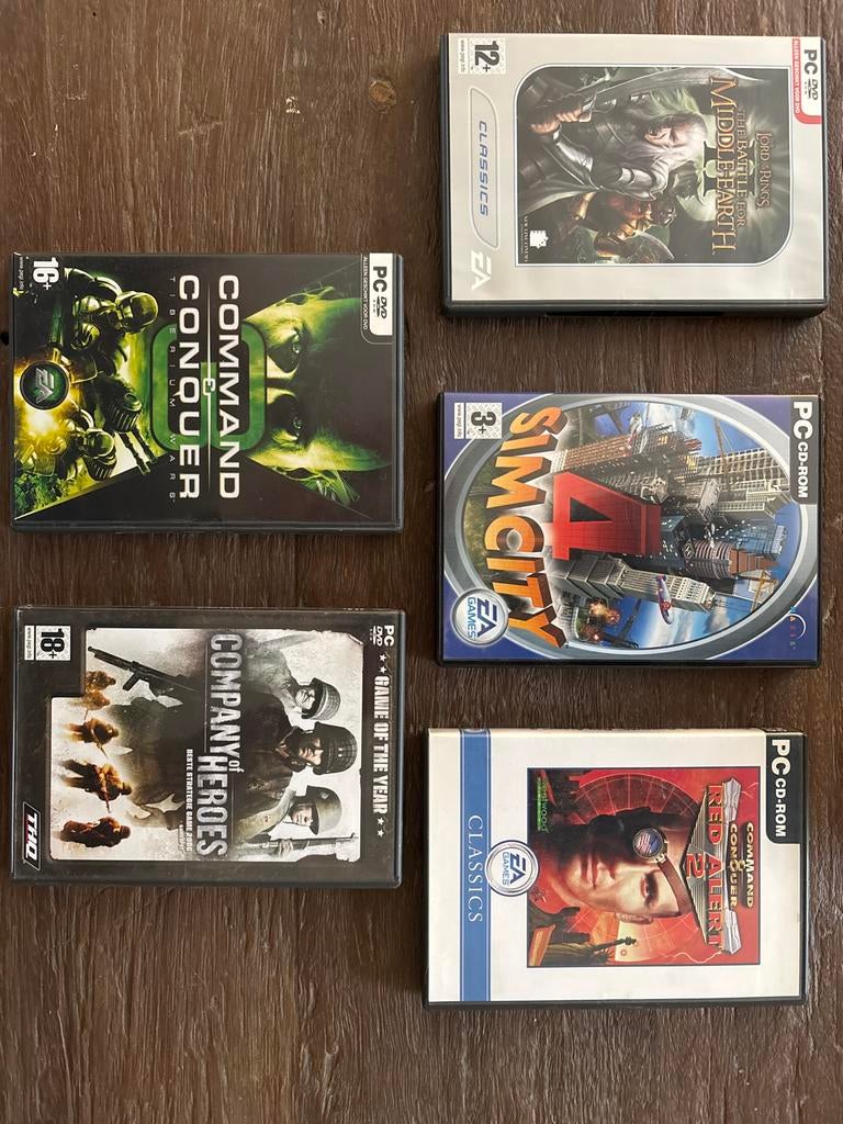 PC Games Collectie: Command & Conquer, SimCity, Lord of the, Spelcomputers en Games, Games | Pc, Gebruikt, Vanaf 18 jaar, 1 speler