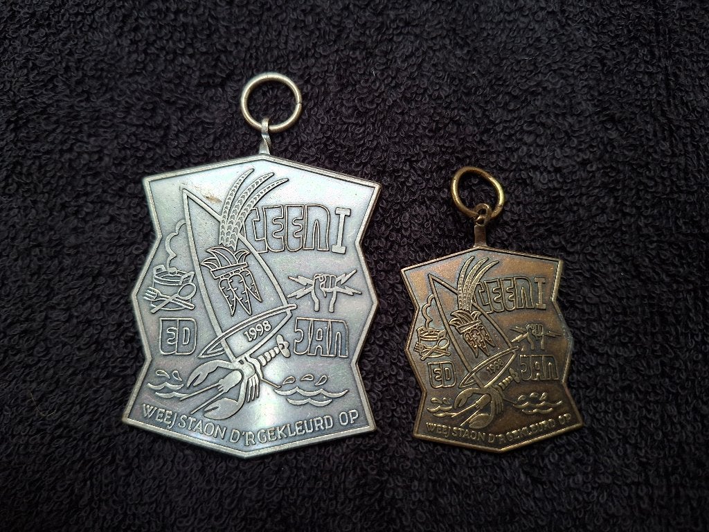 Vastelaovend / Carnavals medaille Wortelepin Blerick 1998, Ophalen of Verzenden, Overige materialen, Nederland