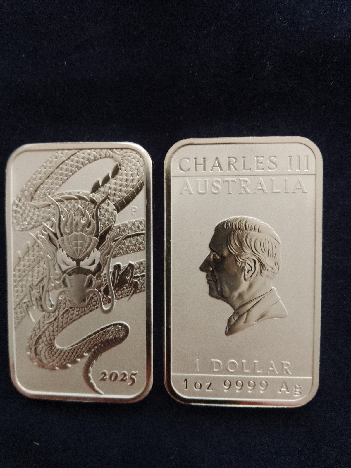 Rectangle dragon 2025 1 oz zilver, Ophalen of Verzenden, Zilver