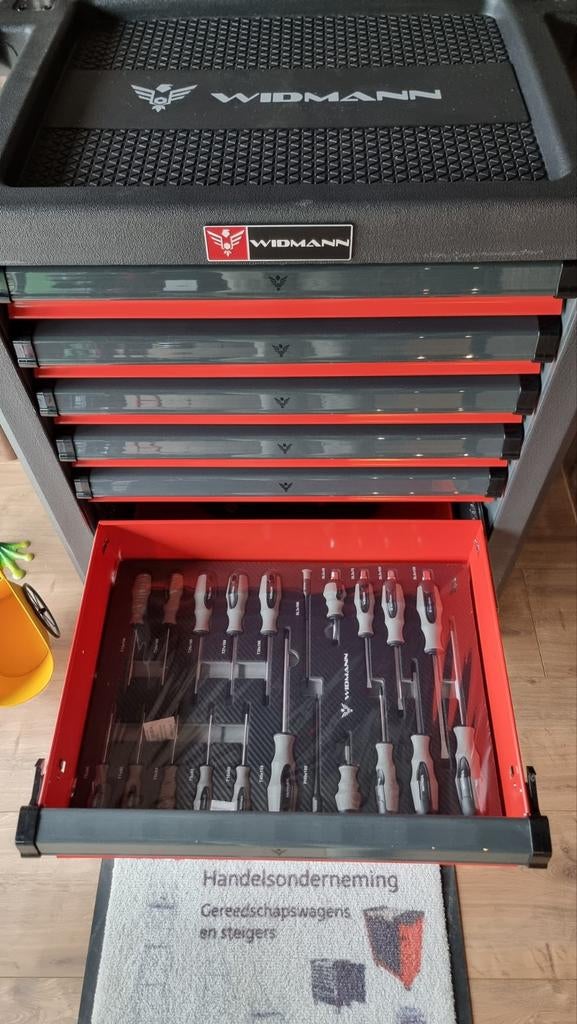 Widmann gereedschapwagen 7 laden waarvan 6 gevuld, Ophalen, Nieuw
