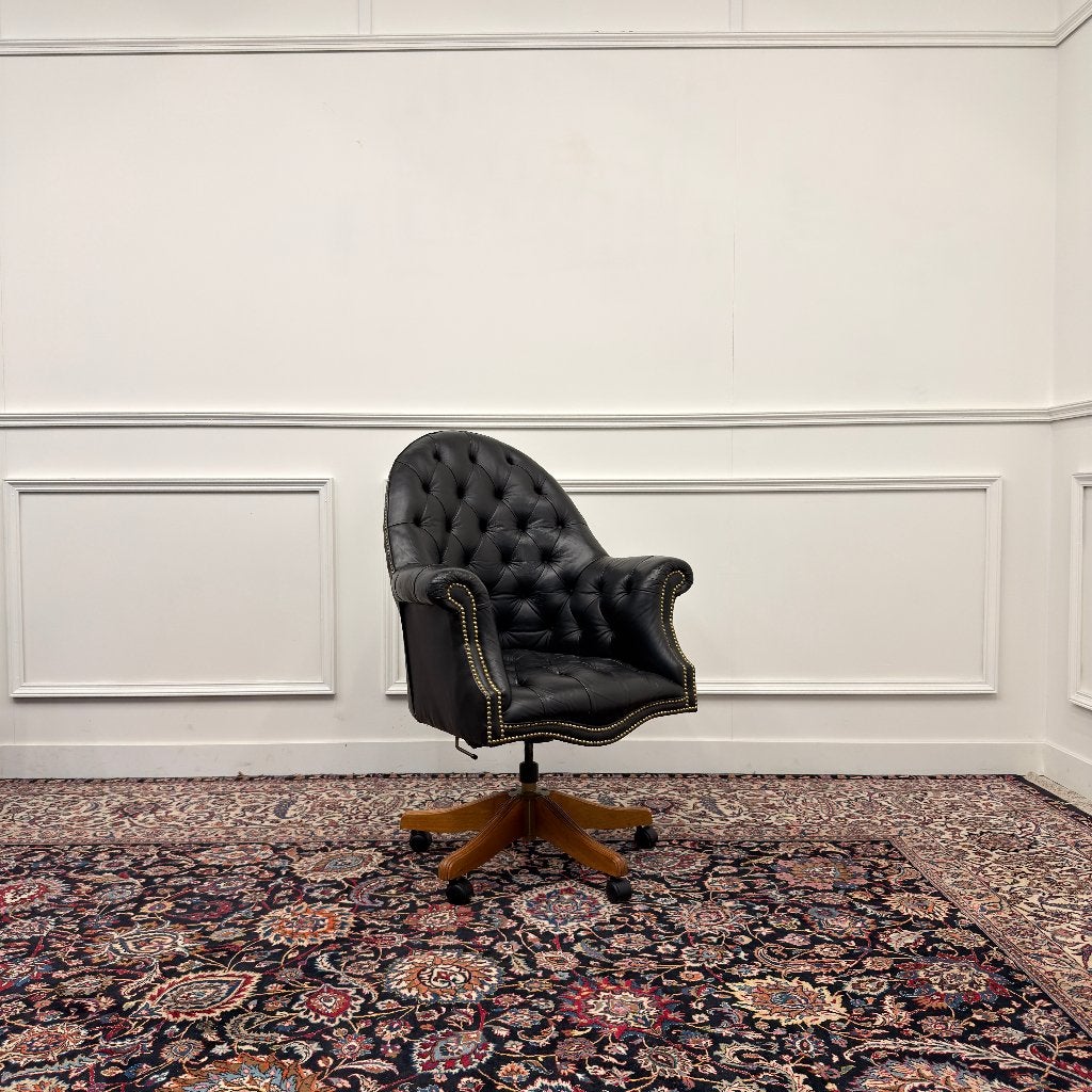 Klassiek Engels Chesterfield Bureaustoel, Ophalen of Verzenden
