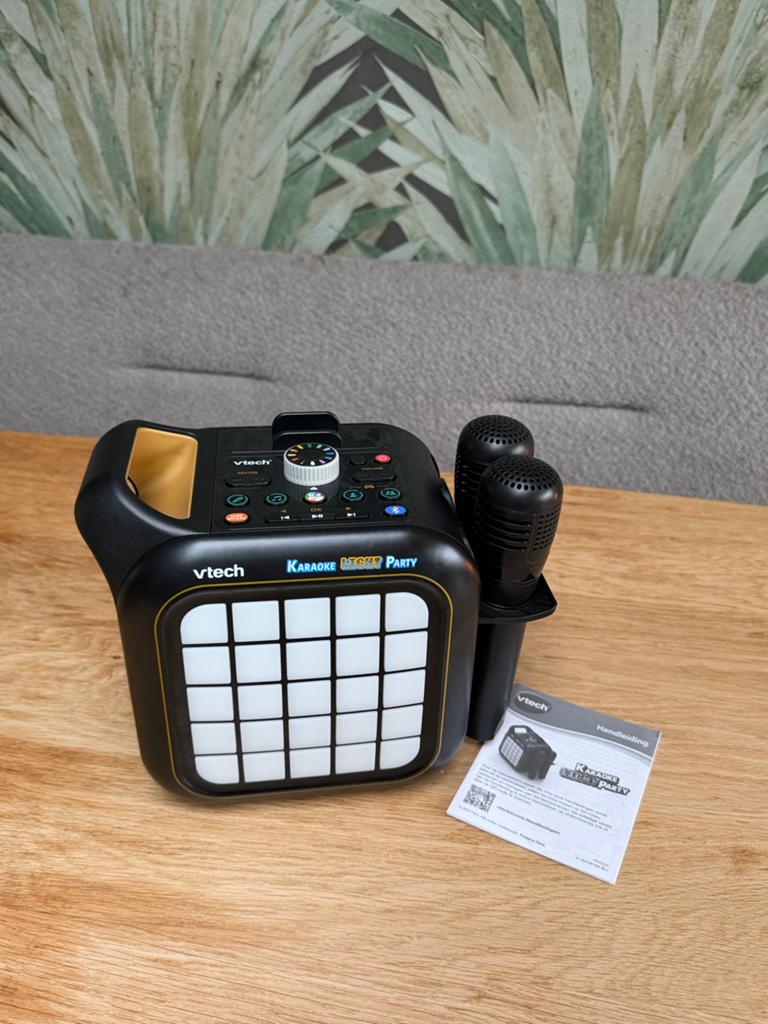 VTech Karaoke Light Party met 2 microfoons, Audio, Tv en Foto, Karaoke-apparatuur, Ophalen of Verzenden, Zo goed als nieuw, Complete set