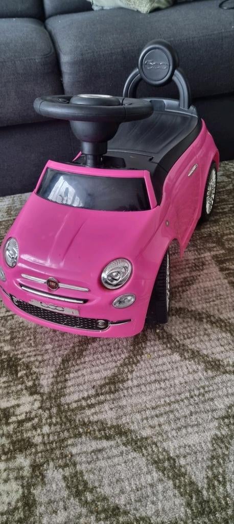 Hele leuke Fiat 500 roze loopauto. Izgs, Ophalen of Verzenden, Zo goed als nieuw