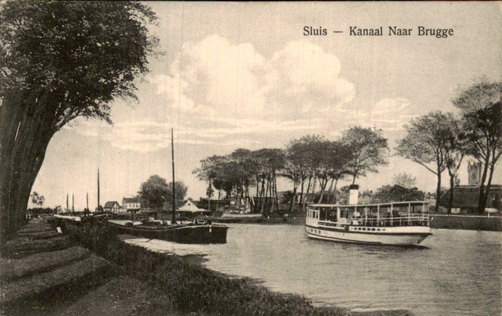 Sluis - Kanaal - Naar Brugge, Verzamelen, Ophalen of Verzenden, Voor 1920, Gelopen, Zeeland