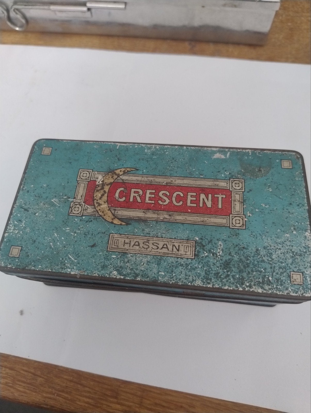 🔴 Oud sigarenten blikje Cresent Co Eindhoven, Verzamelen, Ophalen of Verzenden, Gebruikt, Overige