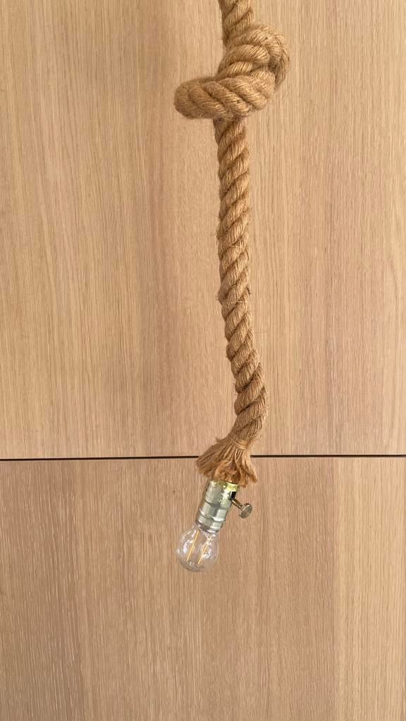 Hanglamp touw, Ophalen, Zo goed als nieuw, Landelijk, 75 cm of meer