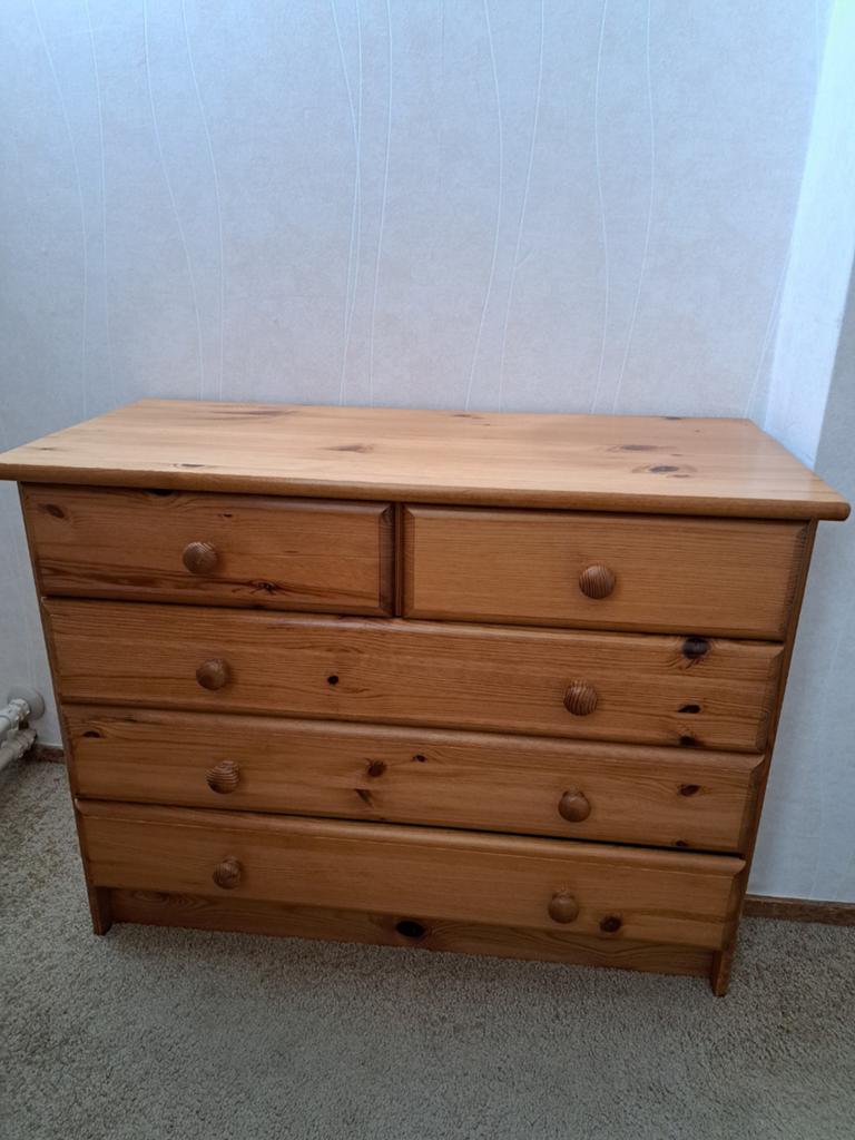 Houten ladekast - grenen - 80x36x62 cm, Huis en Inrichting, Kasten | Ladekasten, Ophalen, Gebruikt, 5 laden of meer, 50 tot 100 cm