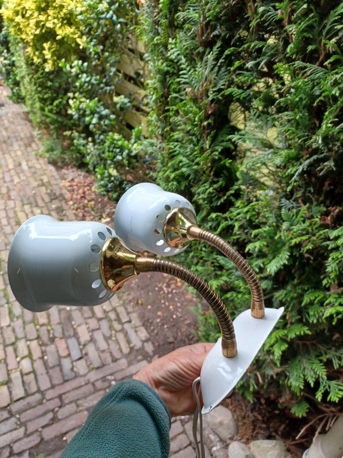 Vintage Scandinavische Dubbele Bedlampjes, Antiek en Kunst, Ophalen of Verzenden