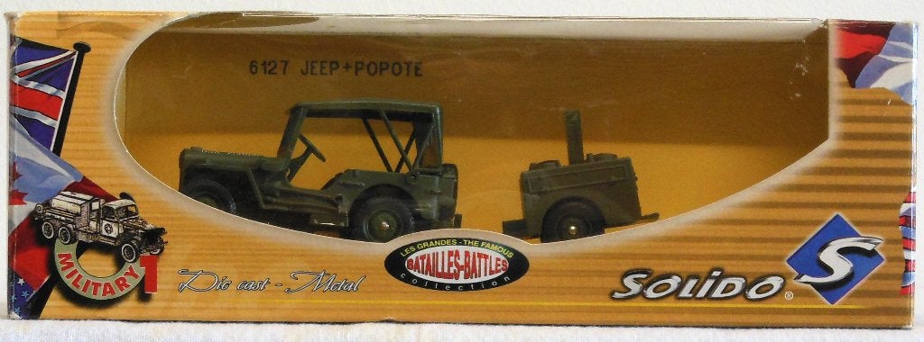 WILLYS MB + Keukenaanhanger. OVP. 1:43. Solido, 6127. Izgst., Verzenden, Zo goed als nieuw, Auto, Solido