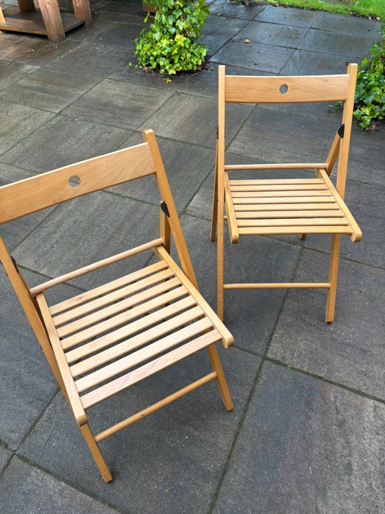 Klapstoelen houten, Ophalen, Gebruikt