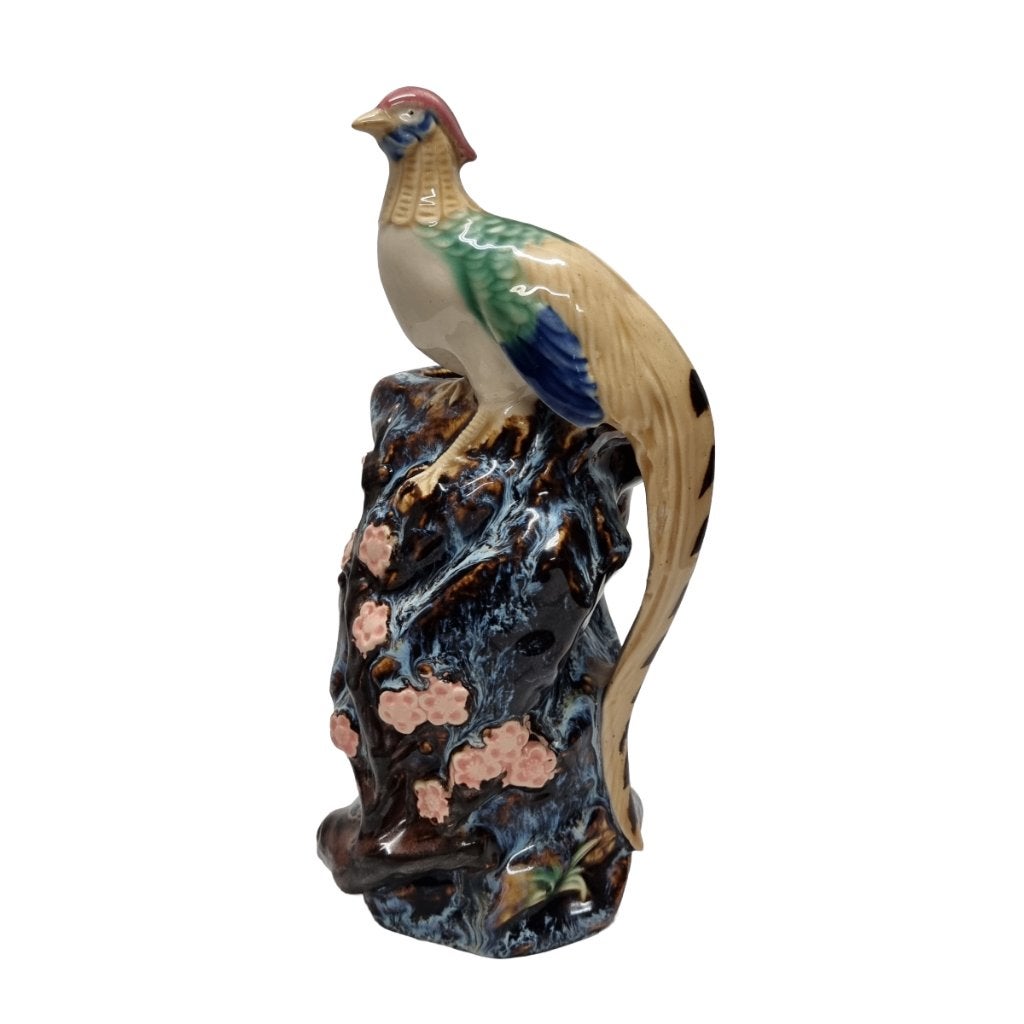 Vintage Shiwan vaas met fazant, Ophalen of Verzenden