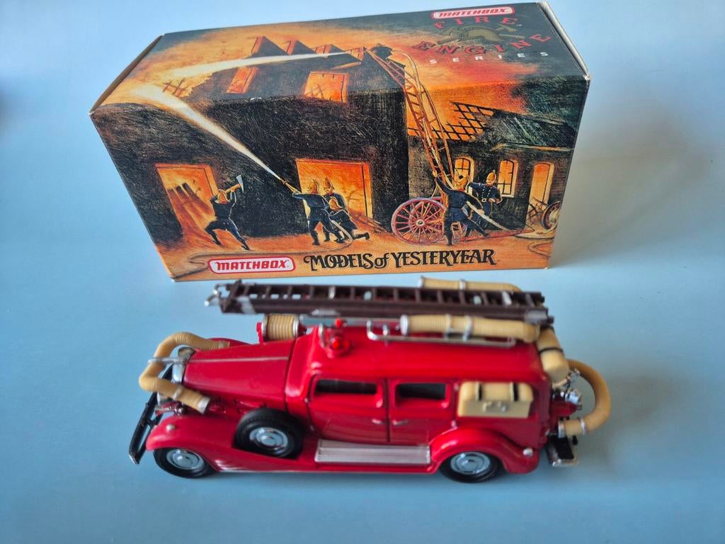 Matchbox Models of Yesteryear 1933 Cadillac Brandweerwagen, Ophalen of Verzenden, Zo goed als nieuw, Overige typen, Matchbox