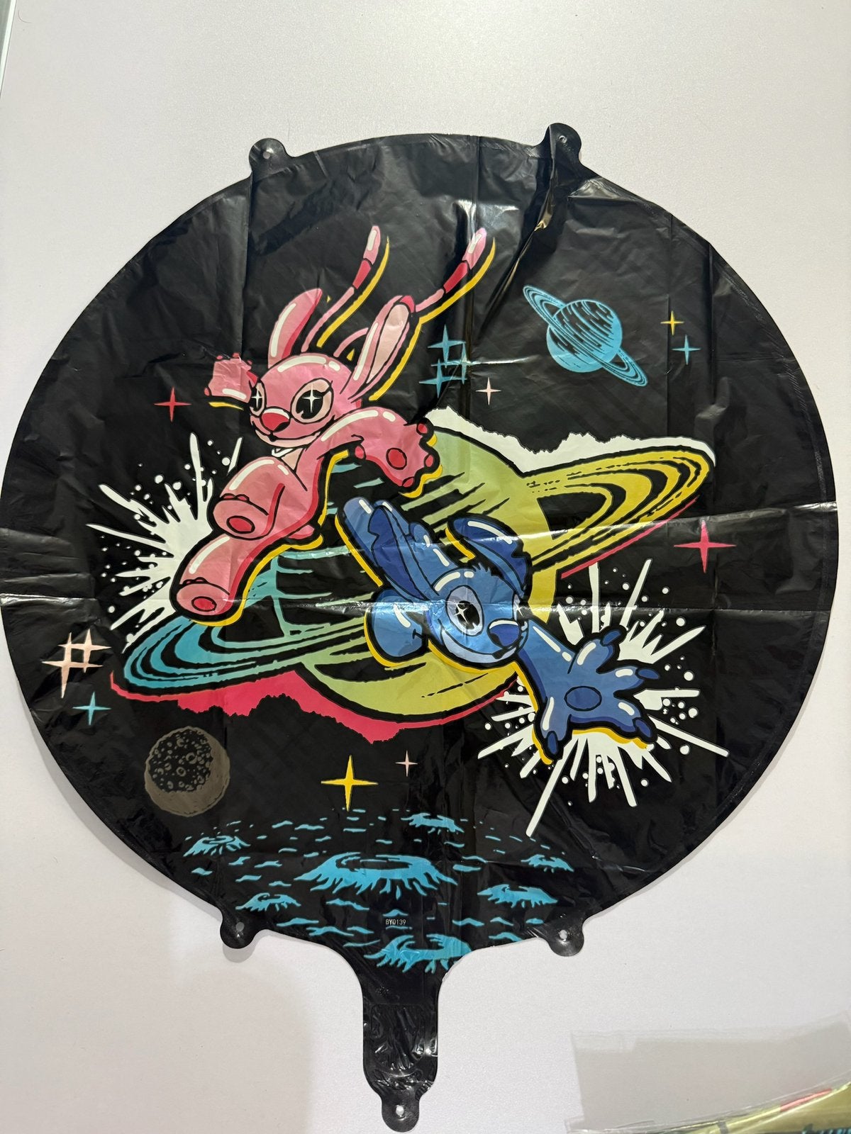 Stitch folieballon rond 45cm dubbelzijdig