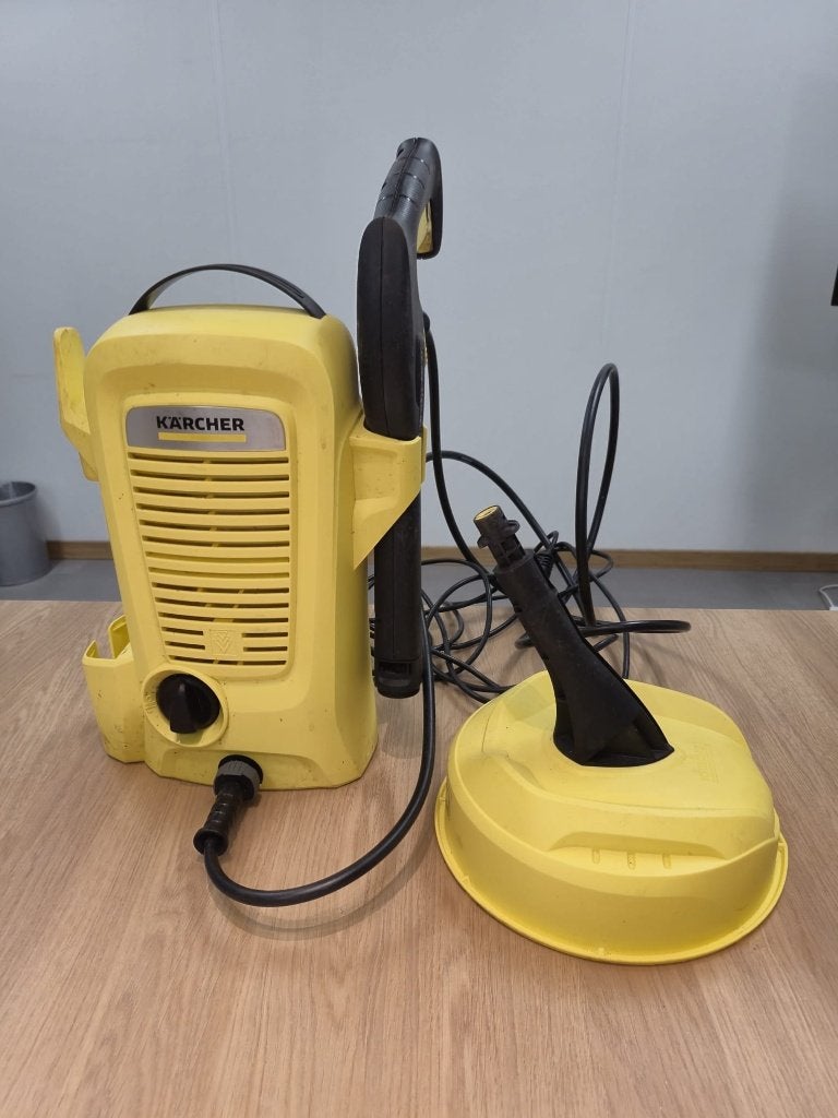 K2 Compact Hogedrukreiniger + Terrasreiniger (Compleet), Ophalen, Gebruikt, Elektrisch, Kärcher