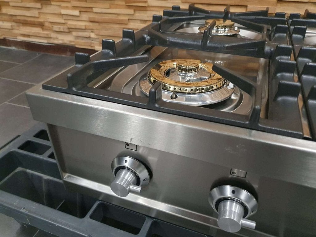Luxe inbouw / opbouw Boretti kookplaat 90cm RVS 6 pitten, Witgoed en Apparatuur, Kookplaten, Niet ingevuld, Tussenbouw, Niet ingevuld