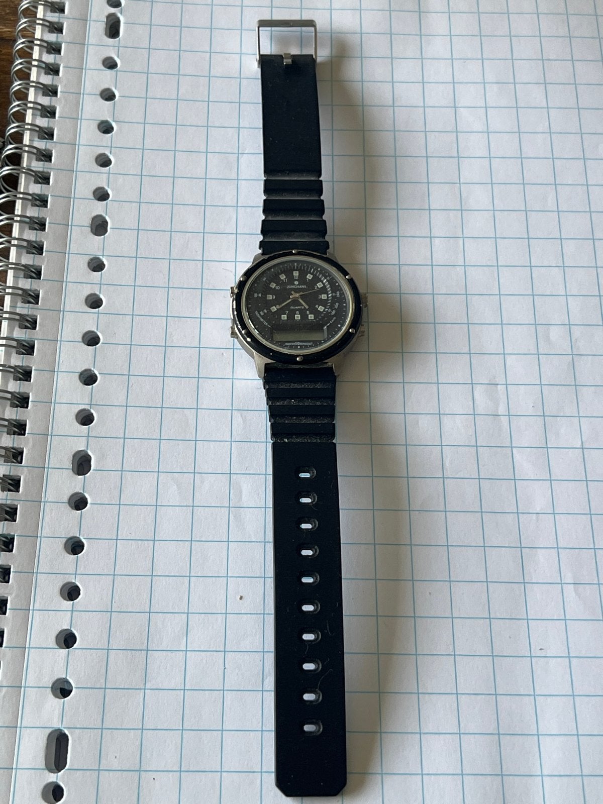 Junghans Quartz Vintage Polshorloge met Rubberen Band, Ophalen of Verzenden