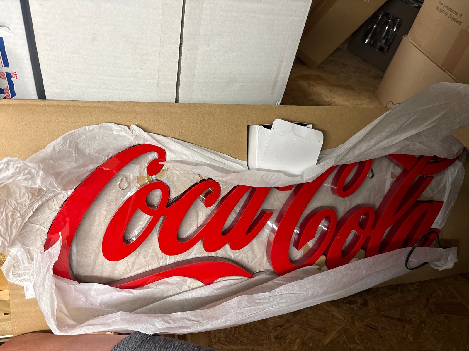 Coca-Cola Lichtbak / Neon Reclamebord - Nieuw in doos, Ophalen, Nieuw, Lichtbak of (neon) lamp