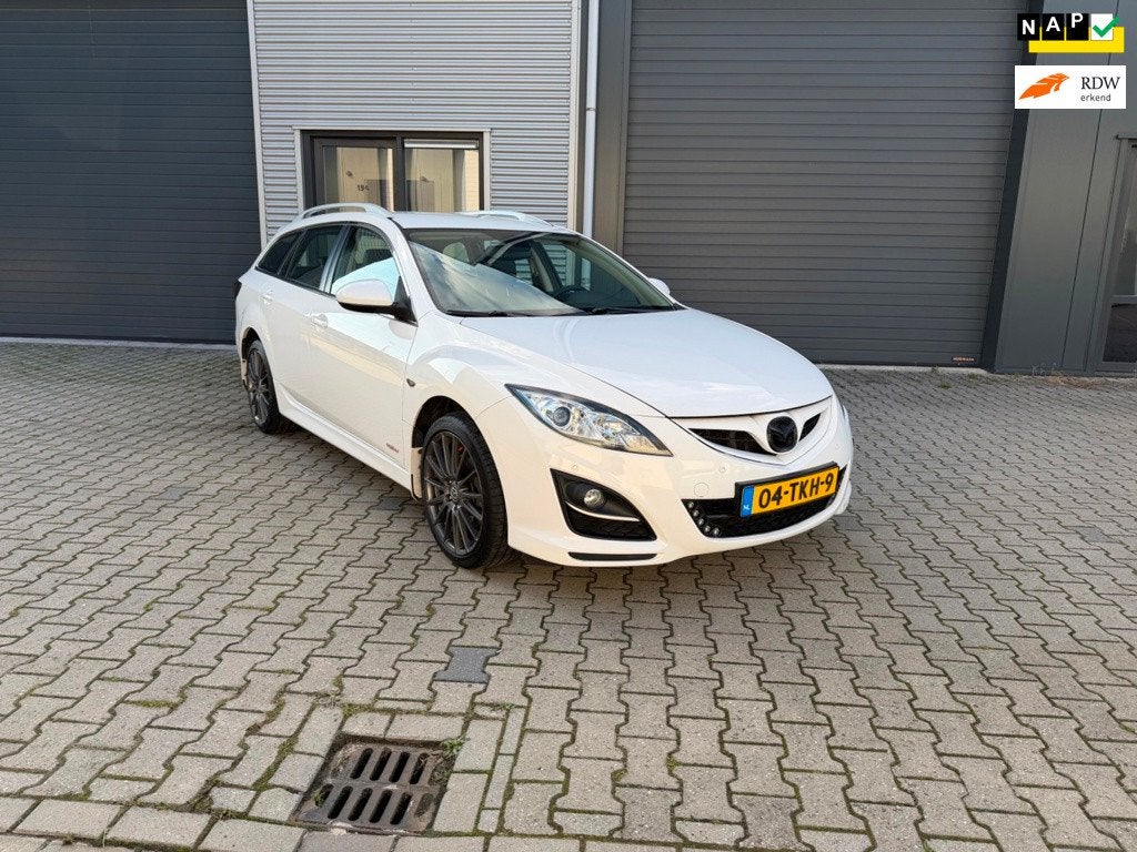Mazda 6 Sportbreak 2.0 GT-M Line|Half leder|Stoelverwarming|, Auto's, Euro 5, Gebruikt, Zwart, 4 cilinders