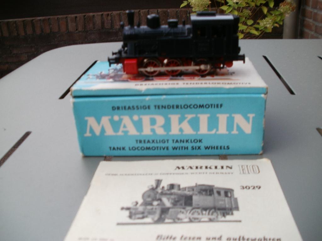Marklin Ho analoge stoomlokomotief no 3029+ovp+boekje., Wisselstroom, Locomotief, Ophalen of Verzenden, Zo goed als nieuw