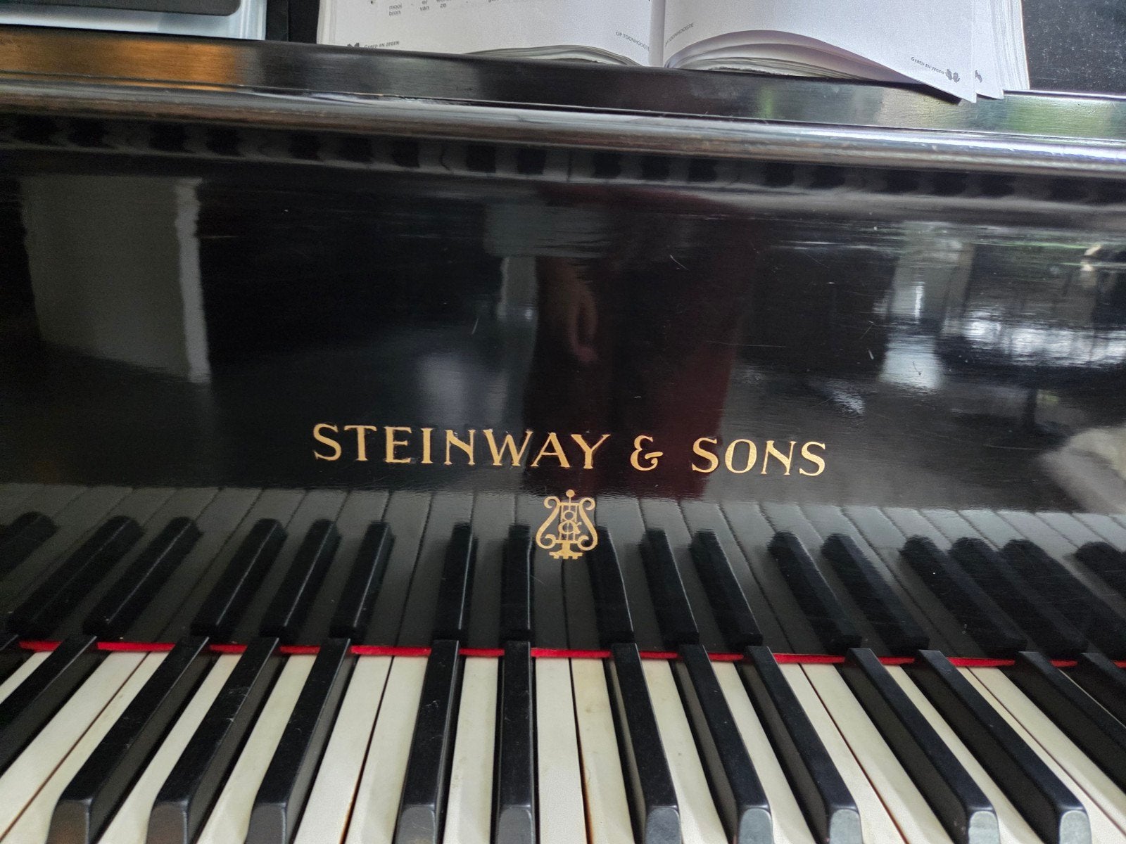 Antieke, goed onderhouden Steinway & Sons vleugel 1920, Muziek en Instrumenten, Ophalen, Gebruikt, Zwart, Hoogglans