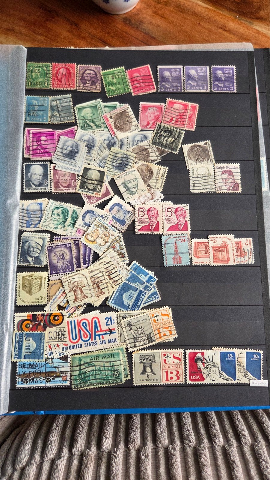 Verzameling Amerikaanse postzegels in album, Ophalen of Verzenden, Gestempeld