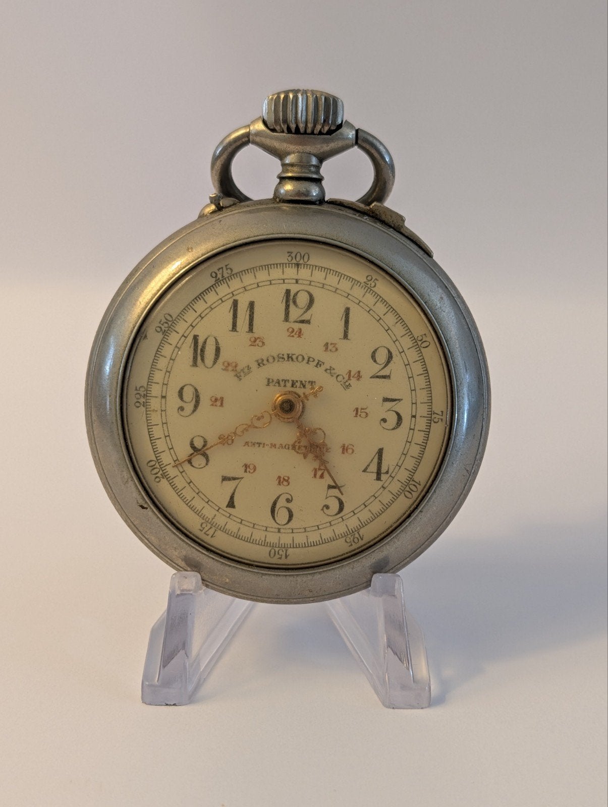 Antiek Roskopf & Co Zakhorloge - Patent Anti-Magnetique, Overige merken, Overige materialen, Zakhorloge, Ophalen of Verzenden
