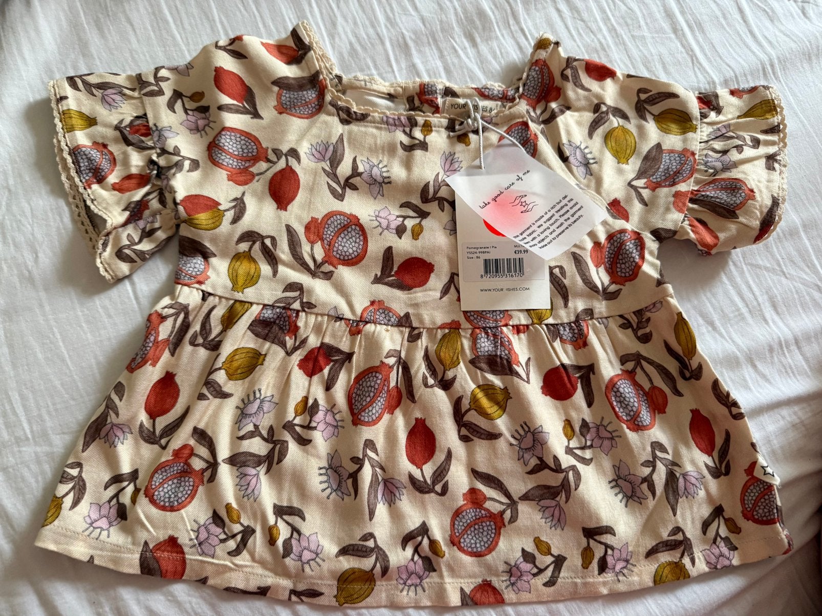 Your Wishes gebloemd jurkje maat 86 NIEUW, Kinderen en Baby's, Babykleding | Maat 86, Ophalen of Verzenden, Nieuw, Meisje, Jurkje of Rokje