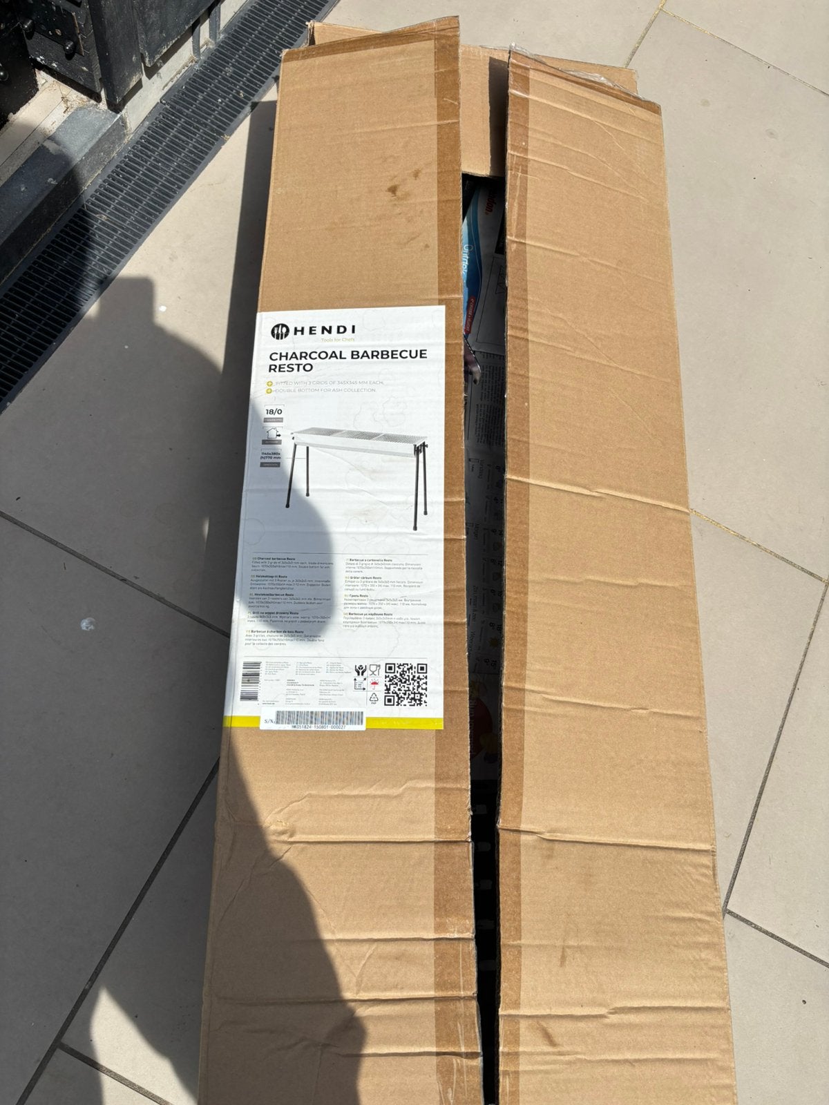 Hendi Resto houtskoolbarbecue van Makro., Gebruikt, Aaa, Met accessoires, Ophalen of Verzenden