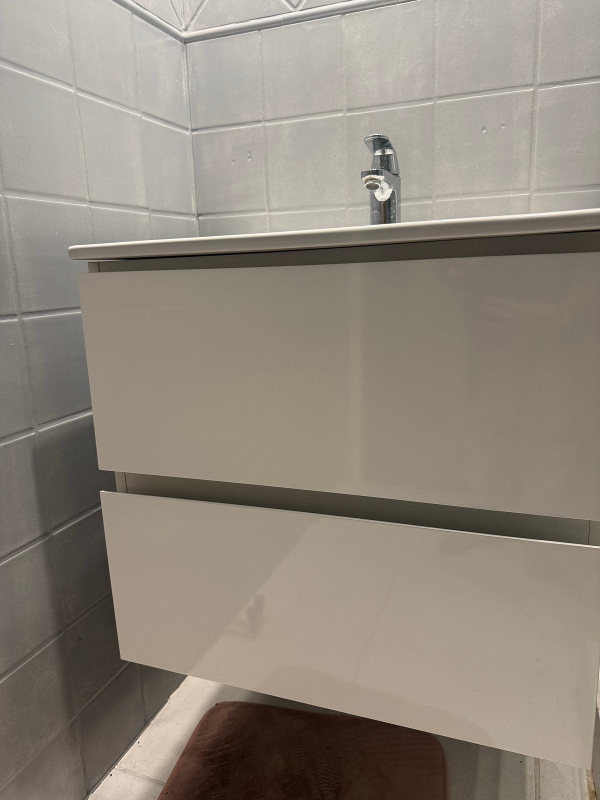 Badkamermeubel 80cm met wasbak (excl. kraan), Huis en Inrichting, Badkamer | Badkamermeubels, Ophalen, Gebruikt, 50 tot 100 cm