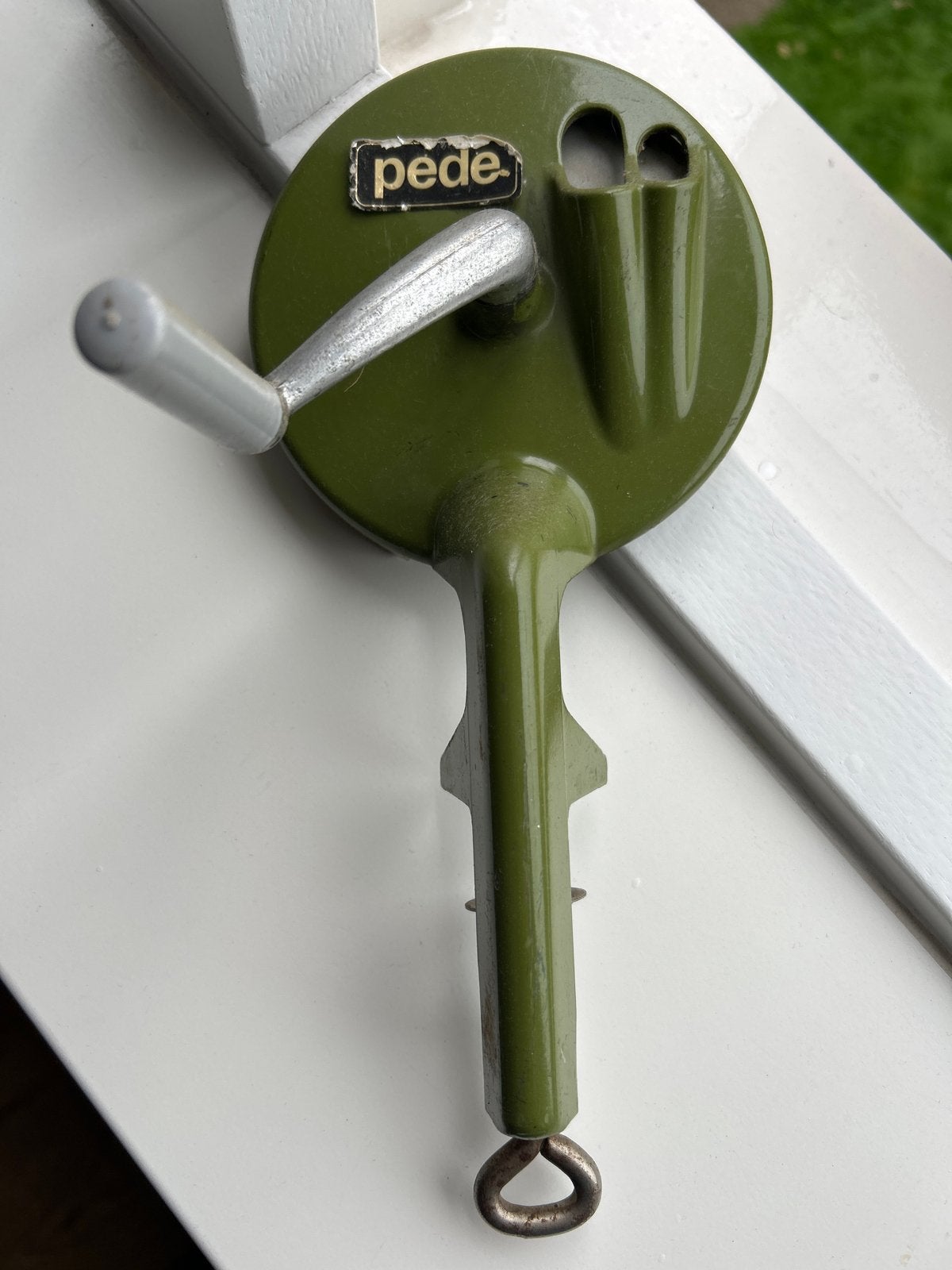 Vintage Pede Snijbonen snijder - Groen, Ophalen of Verzenden