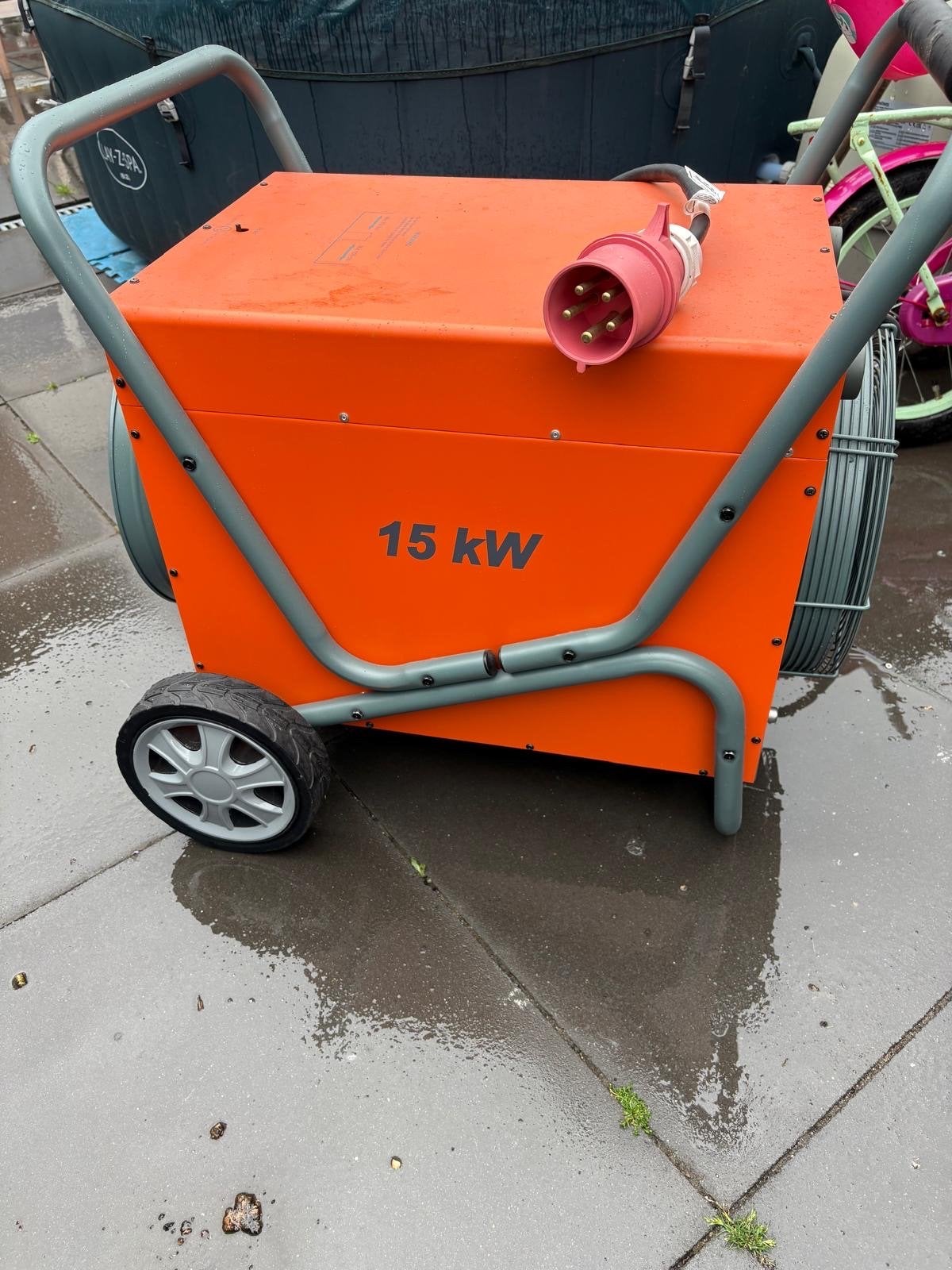 Eurom 15 kW Elektrische Kachel Heater Bouwverwarming, Doe-het-zelf en Verbouw, Verwarming en Radiatoren, Ophalen, Gebruikt, 800 watt of meer