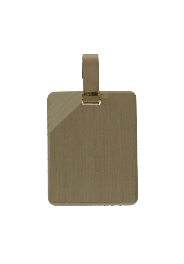 Graveer plaat naam ketting hanger 14k goud dames heren nieuw