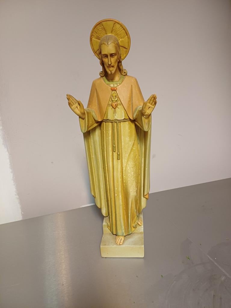 Heilig Beeld Jezus Heilig Hart - 53 cm hoog, Ophalen