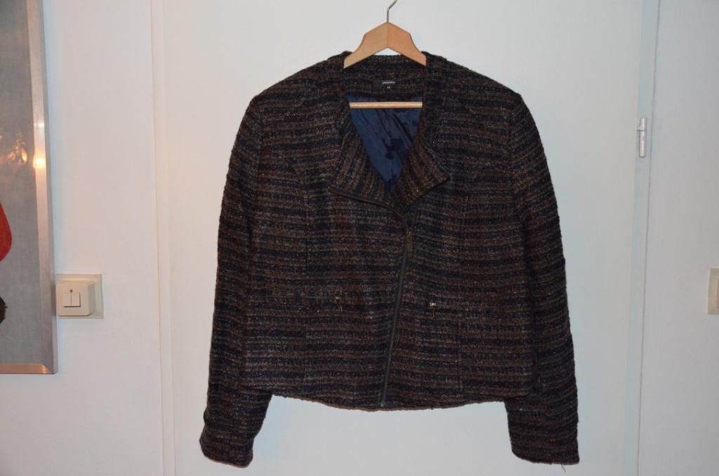mooi nieuw blauw bouclé jasje maat 48 Promiss, Promiss, Overige kleuren, Maat 46/48 (XL) of groter, Nieuw