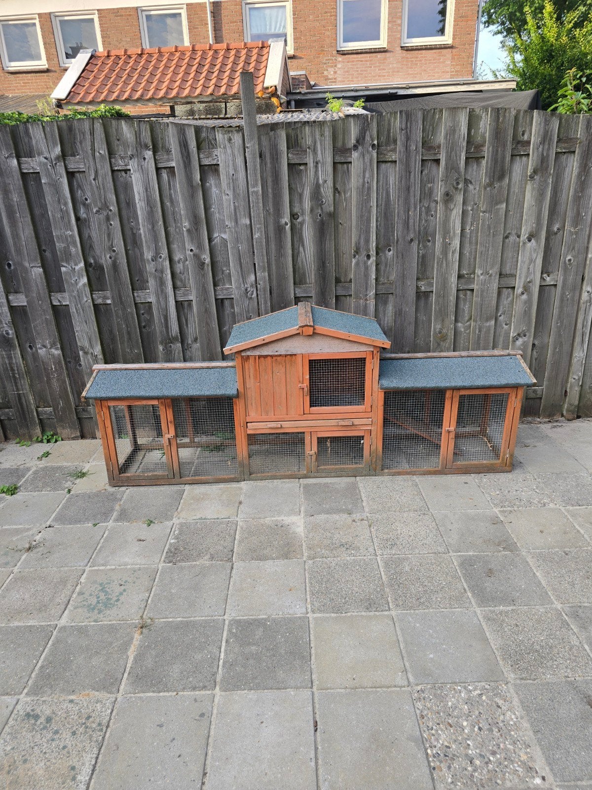 konijnenhok, Dieren en Toebehoren, Knaagdieren en Konijnen | Hokken en Kooien, Ophalen, 110 cm of meer, Zo goed als nieuw, 90 cm of meer