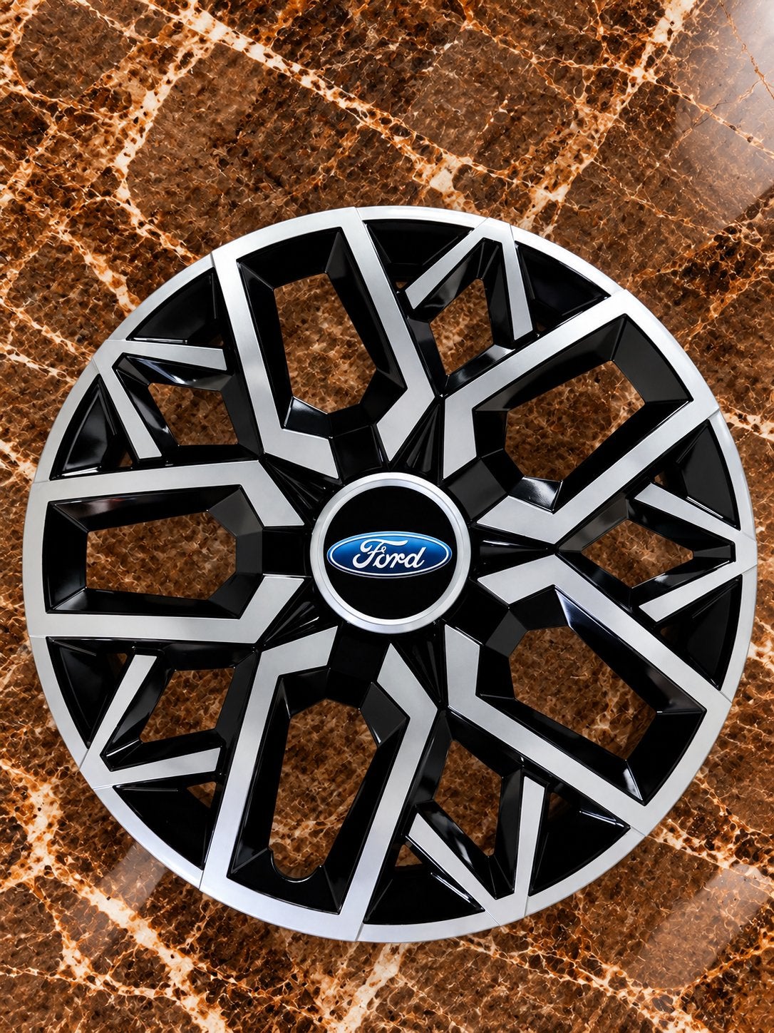 14 inch Wieldop Set -  Highgloss Silver - Geschikt voor Ford, Auto diversen, Ford, Nieuw, Ophalen of Verzenden, Ford