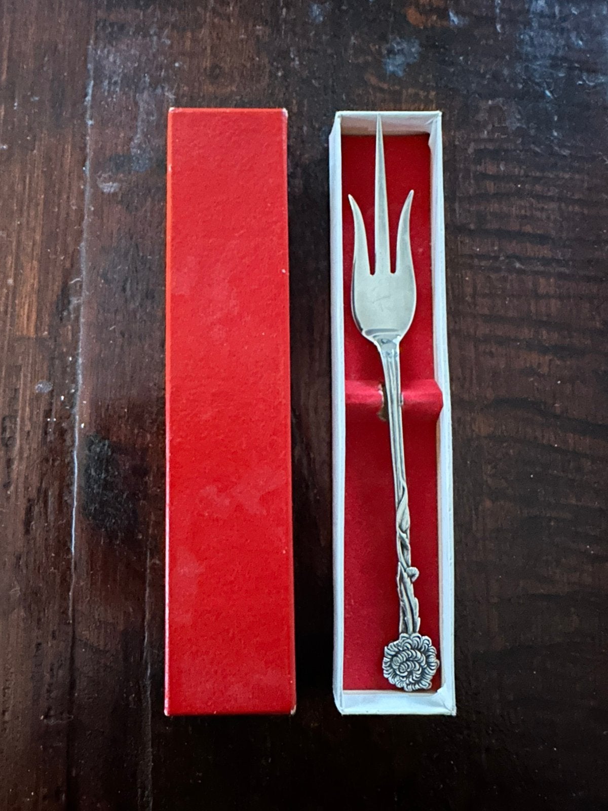 gebaksvork taartvork cakevork cakeprikker verzilverd L 19 cm, Ophalen of Verzenden