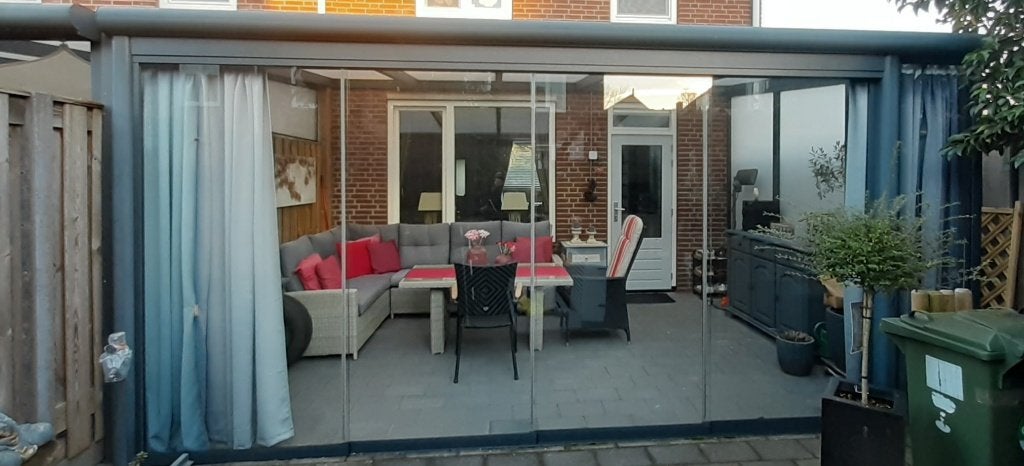 Tuinkamer met glazen schuifwanden, Tuin en Terras, Overkappingen, Ophalen, Zo goed als nieuw, Serre