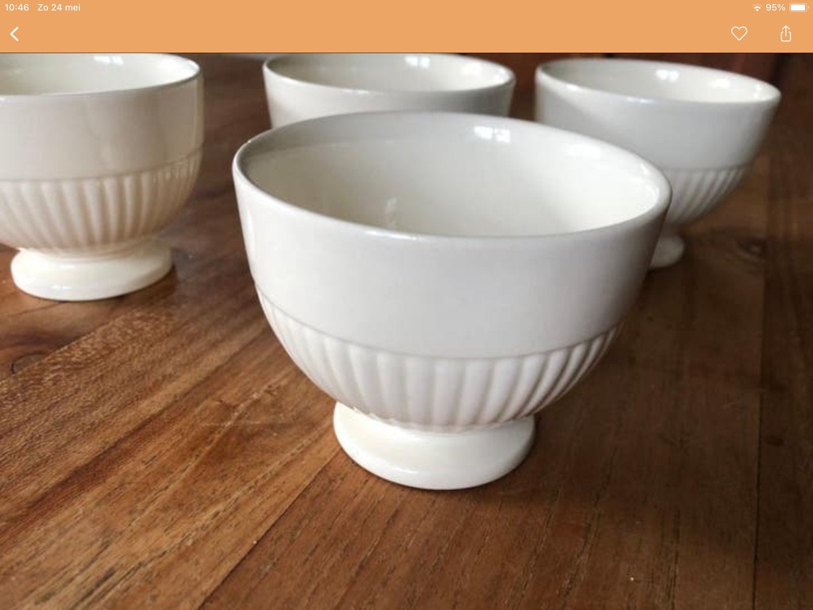 6 grote kommen van 10,5 cm WEDGWOOD EDME, Huis en Inrichting, Keuken | Servies, Ophalen of Verzenden, Zo goed als nieuw, Wedgwood
