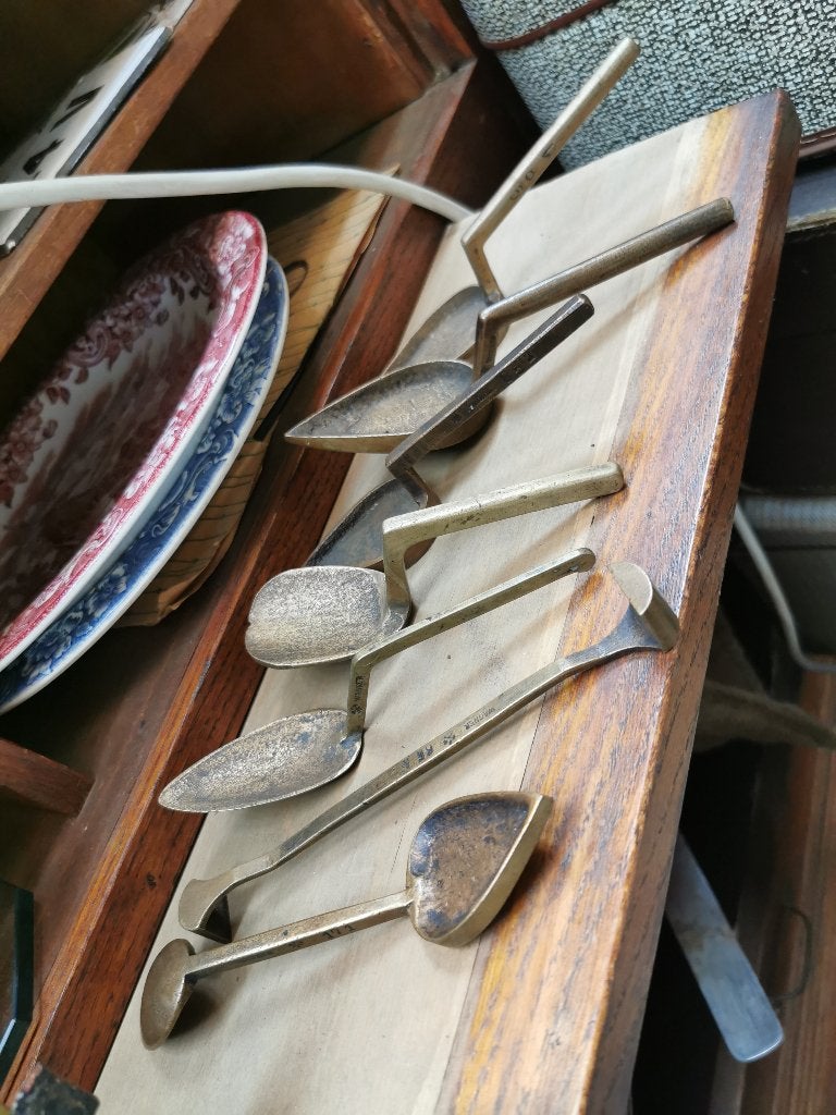 Antiek koperen gieterij gereedschap, Antiek en Kunst, Ophalen of Verzenden