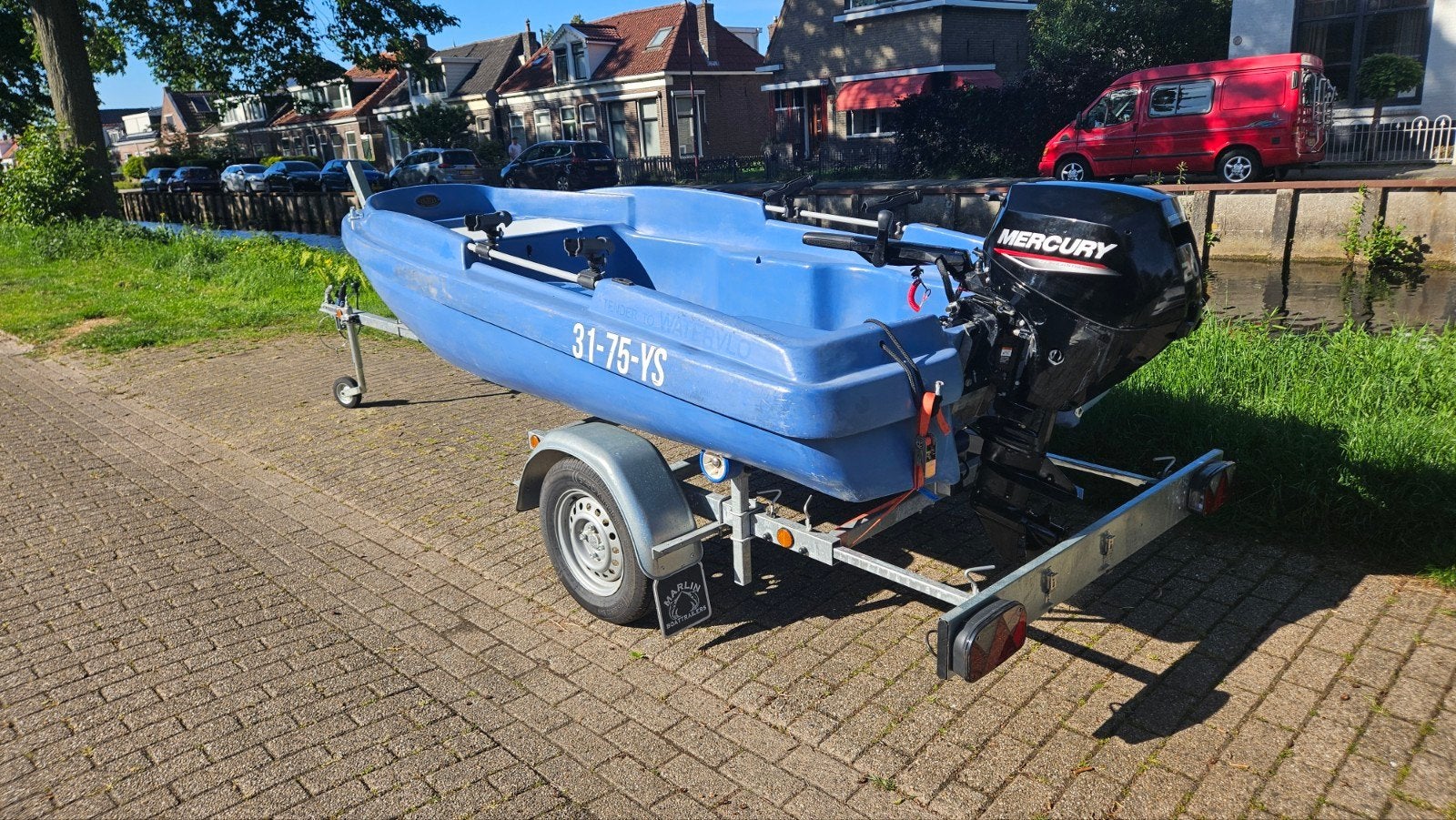 Jeanneau Cap 360, Marlin Trailer, 20pk Mercury (LOS of SET), Watersport en Boten, Vis- en Consoleboten, 10 tot 30 pk, Kunststof