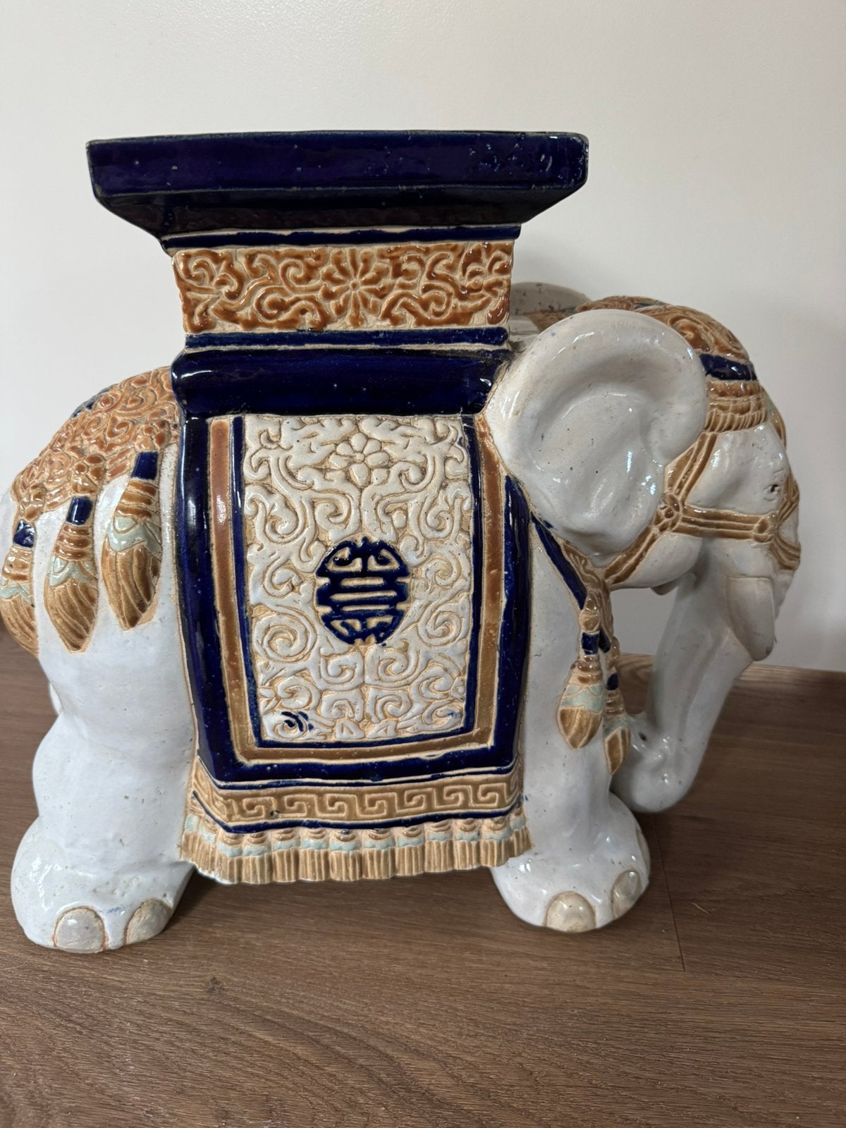 Vintage keramische olifant plantentafel, Ophalen of Verzenden