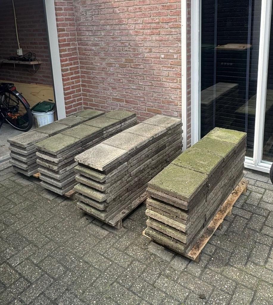 Gratis stoep tegels 30x30 cm, Tuin en Terras, Ophalen, Gebruikt, Beton, Terrastegels