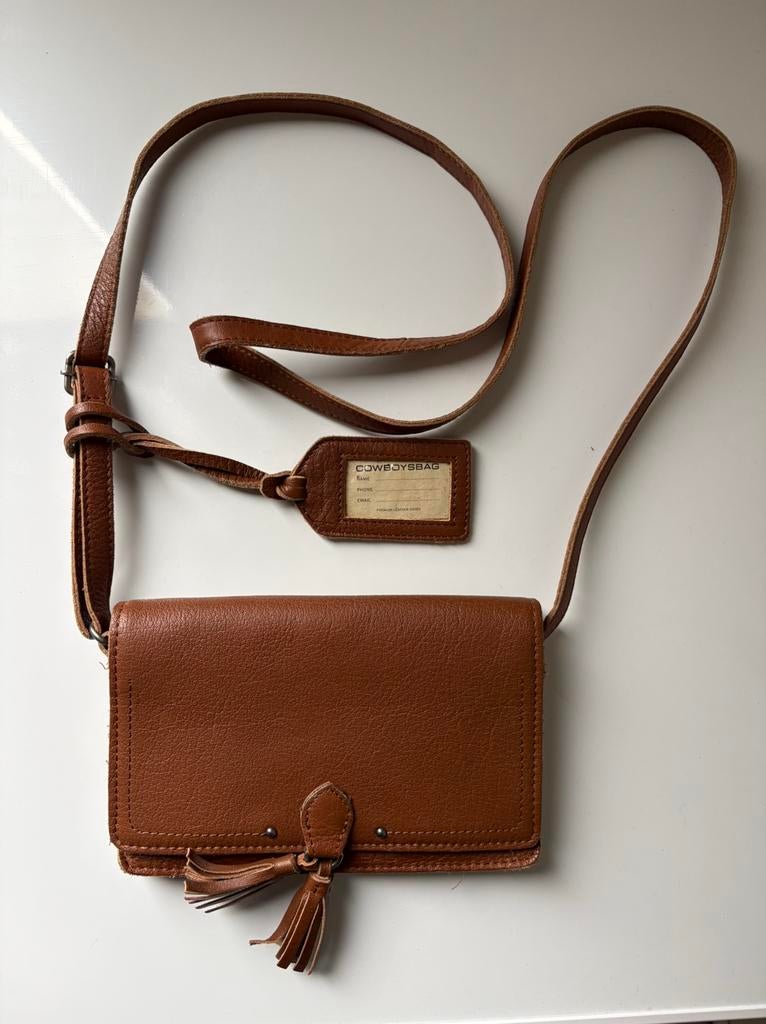Zgan Cowboysbag tas, Ophalen, Zo goed als nieuw, Bruin, Handtas