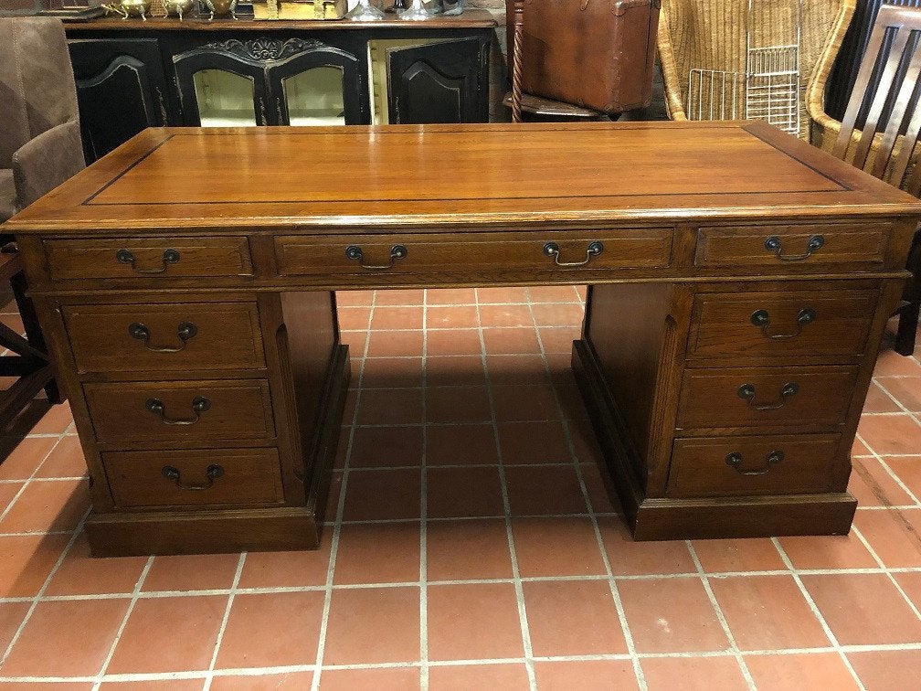 Eichholtz desk BUREAU BURO boekenkast bibliotheek burostoel, Ophalen, Overige typen, Hout, Eichholtz