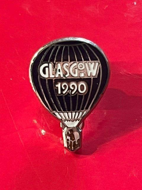 Speldje - Pin Luchtballonvaart Glasgow Schotland 1990, Verzenden, Zo goed als nieuw, Transport, Speldje of Pin