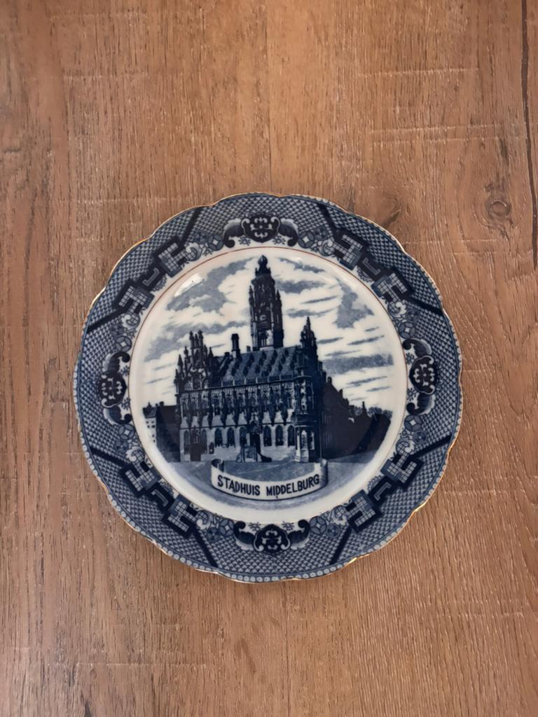 Vintage wandbord Stadhuis Middelburg, Ophalen of Verzenden