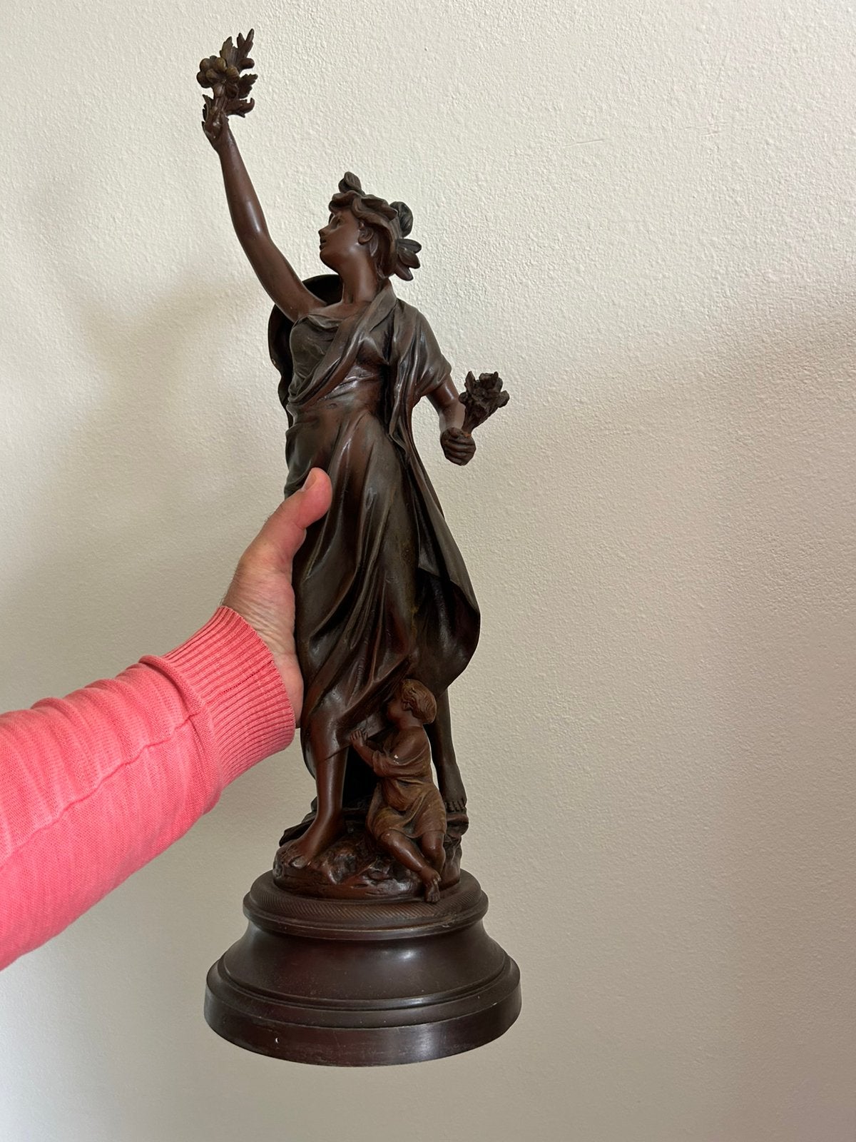 ÉMILE BRUCHON. Oogstgodin, sculptuur uit de 18e/20e eeuw., Ophalen of Verzenden, Gebruikt, Religie