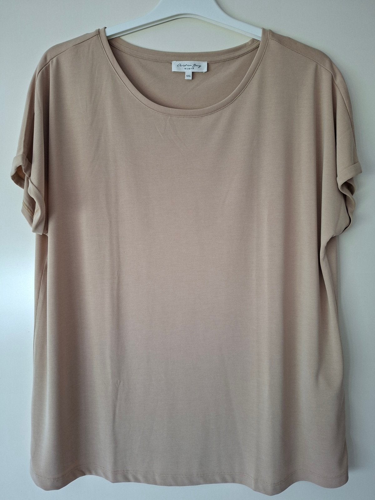 Christian Berg Beige Shirt XXL (44-46), Beige, Maat 46/48 (XL) of groter, Nieuw, Korte mouw